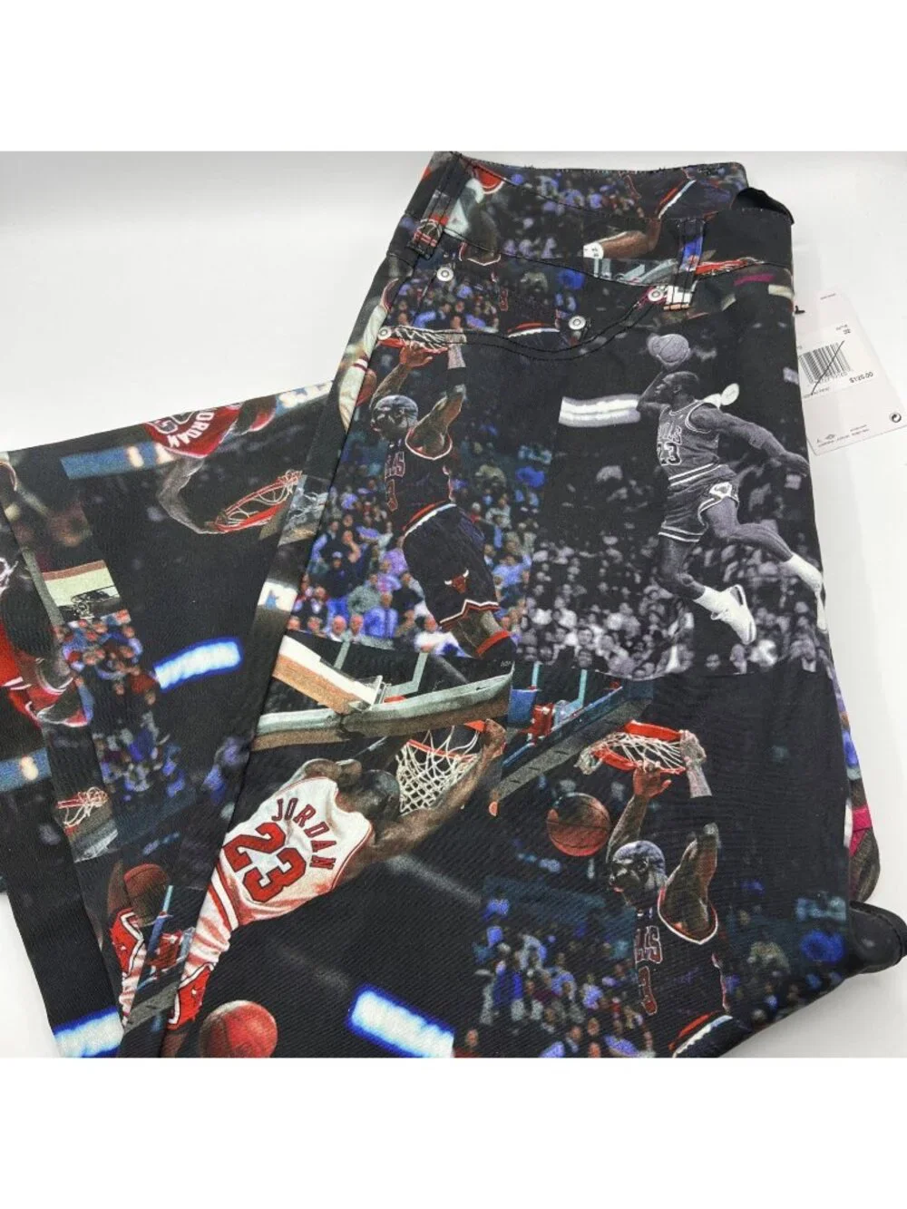 Michael Air Jordan All Over Jeans Size 32 Basketball #23 NWT